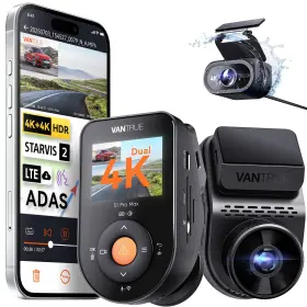 Vantrue 840081901090 S1 Pro Max 4k Dual Dash Cam Adas/bsd Starvis 2 Hdr Platepix Wifi Gps