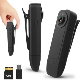 Vauvinmaic 742004210824 Mini Body Camera With Audio And Video Recording - Small Pov Cam 1080p 64g