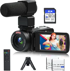 A01-2 Vetek Video Camera 1080p 30mp Camcorder Ir Night Vision Vlogging For