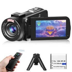 A01-4 Vetek Video Camera Full Hd 1080p 30mp Camcorder Vlogging For Youtube