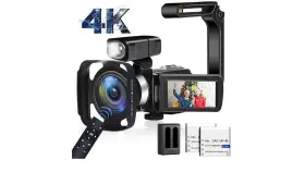 A03-1 Vetek 4k 60fps Video Camera And Camcorder - Uhd 56mp Vlogging 18x Zoom