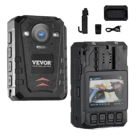 1440p Vevor 197988392729 Police Body Camera 128g Cam 3500 Mah Battery Night Vision Gps