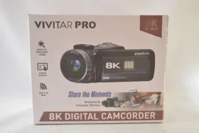 4580224 Vivitar 8k Ultra Hd 18x Zoom Digital Camcorder Kit -black Dvr8kkit-mblk