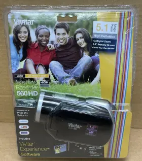 Dvr-560hd Vivitar 650-blk Digital Camera Video Camcorder Recorder Zoom High Def 5.1 Mp