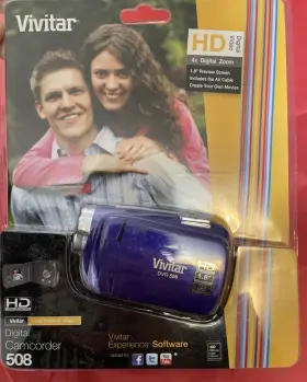 Vivitar 681066613115 Dvr 538 Hd Digital Camcorder 4x Zoom 2.4 Inch Preview - New V1