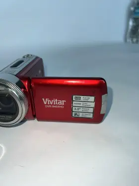 840xhd Vivitar Camcorder Dvr Digital Video Recorder 1080p 8.1 Mp Works Red #3