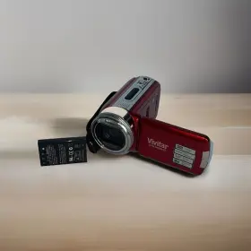 840xhd Vivitar Camcorder Dvr Digital Video Recorder 1080p 8.1 Mp Works Red