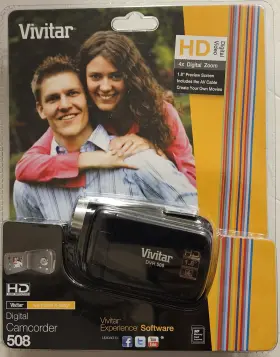 Dvr-508bk Vivitar Dvr 508 Hd High Definition Digital Handheld Camcorder Black New Sealed