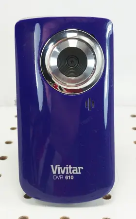 Dvr-610hd Vivitar Dvr 610 Hd Vlogging Camcorder And Still Camera Purple Tested Working