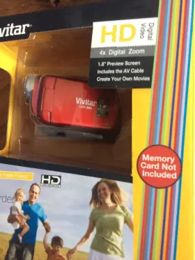 Dvr506-straw Vivitar Red Digital Camcorder Hd 4x Zoom New Fast Ship Nib #2