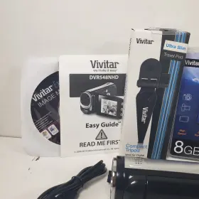 Dvr548nhd Vivitar Black Color Lcd Screen Ultra Compact Portable Camcorder #2