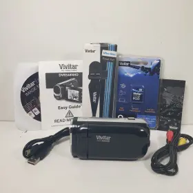 Dvr548nhd Vivitar Black Color Lcd Screen Ultra Compact Portable Camcorder