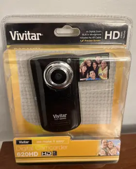 Dvr620hd-blk Vivitar Digital Camcorder Dvr 620hd Black Hd 720p Video Sealed