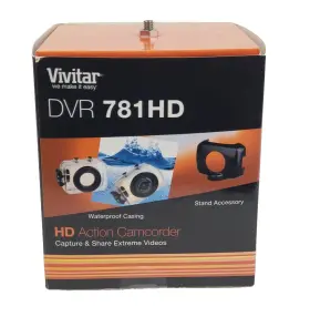 Dvr781hd-sil Vivitar Hd Camcorder Camera Action Waterproof Dvr 781hd 5.1 Mp 4x
