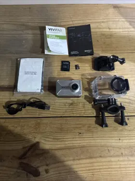 Dvr783t-sil-wm Vivitar Vivatar Camera With Water Proof Case And Accessories