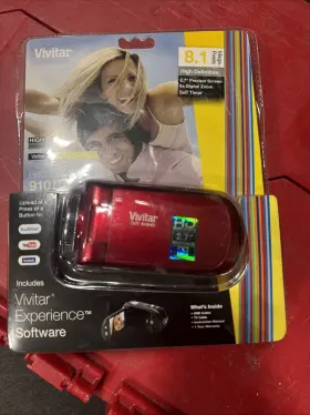 Dvr910straw Vivitar Dvr 910hd Red Camcorder New