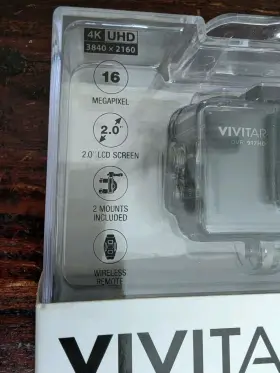 Dvr917hd Vivitar 4k Wi-fi Action Cam With Waterproof Casing And Mounts Never Used #3