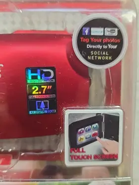 Dvr949hd Vivitar Dvr 949hd 2.7 Inch 12.1 Mp Hd Digital Video Camera 4x Touch Screen 1080 Red #3