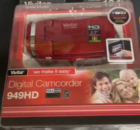 Dvr949hd-red Vivitar New Dvr 949hd Camcorder Red Full Hd 4x Digital Zoom Anti-shake Nib