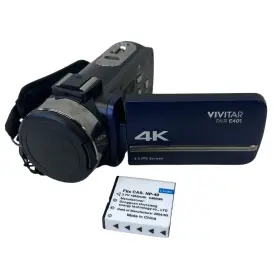 Dvre401-blu Vivitar 4k Hd Digital Video Camera With Wifi Built-in Night Vision Blue