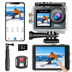 Flzy-ydxj-5k Vrebrey Action 5k 30fps 20mp Waterproof 100ft Eis Sports Cam With Touch Screen 170