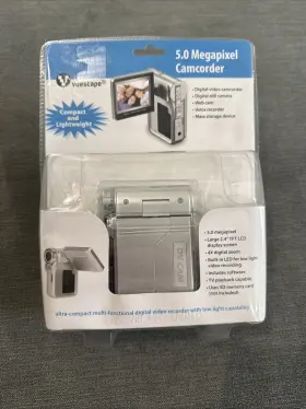 11010639 Vuescape Camcorder - Silver 5.0 Mega Pixel Sd Card Compatible Bnib