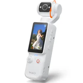 W & O 729545347813 Portable 2.5k Video Recorder With 180 Rotating Lens Vlogging Camera Pocket
