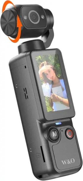 W & O 729545347912 W&o 2.5k Vlogging Camera Handheld Video Camcorder Stabilization 180 Rotatable