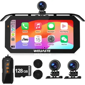 Mt92c Weuaste 1080p Motorcycle Dash Cam Tpms 6.25 Inch Carplay And Android Auto S