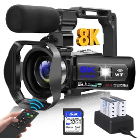 Hl2-a06-1 Wikico Video Camera 8k Camcorder 48mp Vlogging For Youtube 18x Digital Zoom