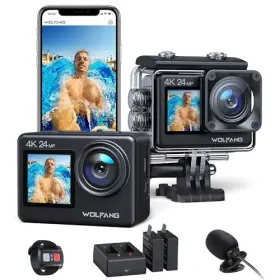 Ga200 Wolfang 650380023931 24mp 4k Action Camera 40m Waterproof Underwater For Snorkeling