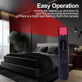 Detorx14 Wzzhid Hidden Camera Detector Portable Anti Spy Bug Sweeper Car Gps Black #2