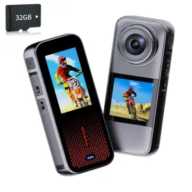 Hc09 Xilecam Action Dual Screen Sports 32gb Card Support Rain Protection With 2 X1350mah B