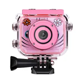Xteilc 764606744514 Waterproof Camera With 32gb Memory Card Digital Kids Camcorder - Pink