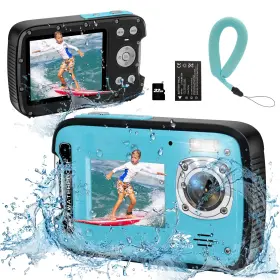 6810-bu Yeein Underwater Camera 4k 48mp Autofocus Selfie Dual Screen Waterproof Camer