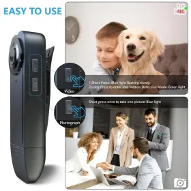 Yeigpzk 793129666416 Mini Body 2024 Upgrade 1080p Hd Portable Bodycam With 64gb Card Night Vision #2