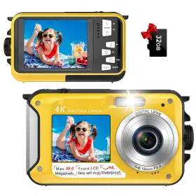 56mp Yifecial 717015613018 4k Underwater Camera With 32gb Card 1250mah Battery Autofocus 11ft Water