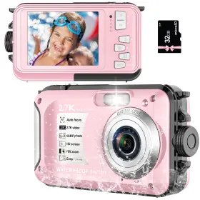 56mp Yifecial 717015622737 Underwater Camera 2.7k Waterproof Autofocus With 32gb Card 16ft