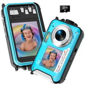Up020 Yifecial 4k Underwater Camera 64mp Autofocus 16ft Waterproof Dual-screen Selfie