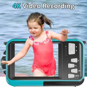 56mp Yisence 717015618501 4k Underwater Camera 11ft Waterproof With 32gb Card Autofocus Dua #3