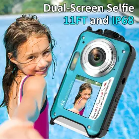 48mp Yisence 717015618716 4k Digital Camera 11ft Waterproof With 32gb Card Autofocus Dual-s #2