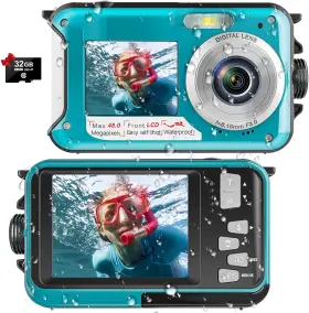 Ysbu-wc001 Yisence Waterproof Digital Camera Dual Screen 4k 48mp Underwater With Dv806