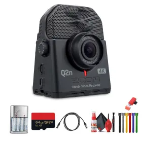 Zq2n4k-ag2-1 Zoom Q2n-4k Handy Video Recorder 64gb Memory Card Bundle