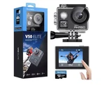 Akaso V50 Elite Waterproof Touch Screen Wifi Action Camera With Helmet Accessory. Fixed Price $114.99.