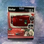 New Vivitar Dvr 949HD Camcorder Red Full 4X Digital Zoom Anti-shake Nib. Fixed Price $39.00.