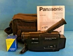 Panasonic NV-RX10EG Vhs-c Movie Camera Slim Palmcorder Case Manual Spare Battery. Fixed Price $17.44.