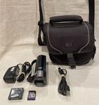 Samsung HMX-Q10BN Flash Media Camcorder W/battery, Memory Card, Charger & Bag. Fixed Price $95.00.