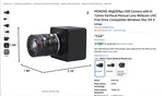 Mokose 4K 30FPS Usb Camera With 6-12MM Varifocal Manual Lens Webcam Uvc Free. Fixed Price $99.99.