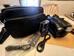 Jvc Black Compact Vhs Camcorder Model GX-AX7000 With All Attachments. Fixed Price $100.00.