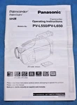 Panasonic Operating Instructions Model PV-L550/ PV-L650 (manual Only). Fixed Price $6.00.